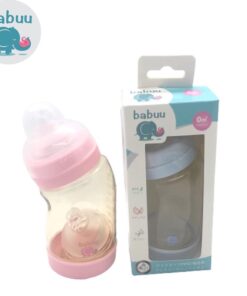 Bình sữa cổ nghiêng Babuu 180ml tặng 1 núm ti -B02