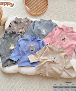 Áo giữ nhiệt zip lông, cổ Happy